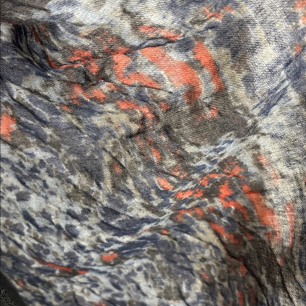 Versatile Navy & Red Patterned Women’s Scarf - Picture 3 of 4